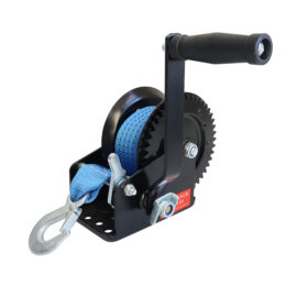 Electrophoresis type blue webbing hand-cranked winch suitable for cargo lifting and material traction