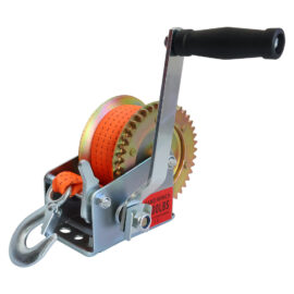 Heavy Duty Orange Webbing Galvanized Hand Winch for Small Vessels