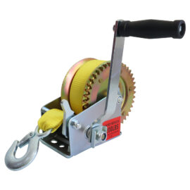 High-strength yellow webbing small winch for kayaking and canoeing startup