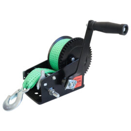600-3500lbs Green Webbing Electrophoretic Coated Hand Winch – Industrial Lifting Use
