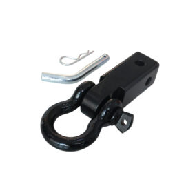 2 Inch Trailer Hitch Receiver Shackle Mount with D Ring Shackle & Safety Pin