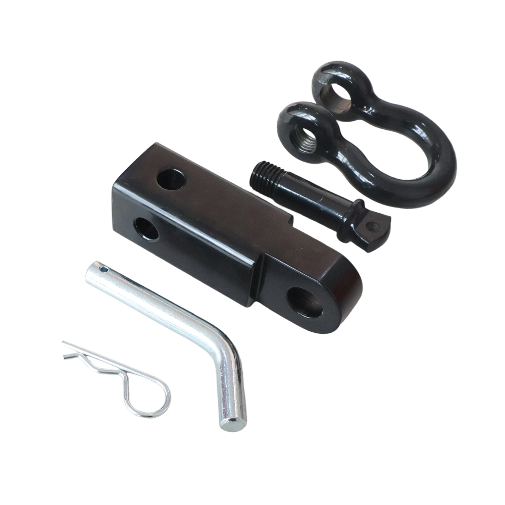 2 Inch Trailer Hitch Receiver Shackle Mount with D Ring Shackle & Safety Pin - Image 4