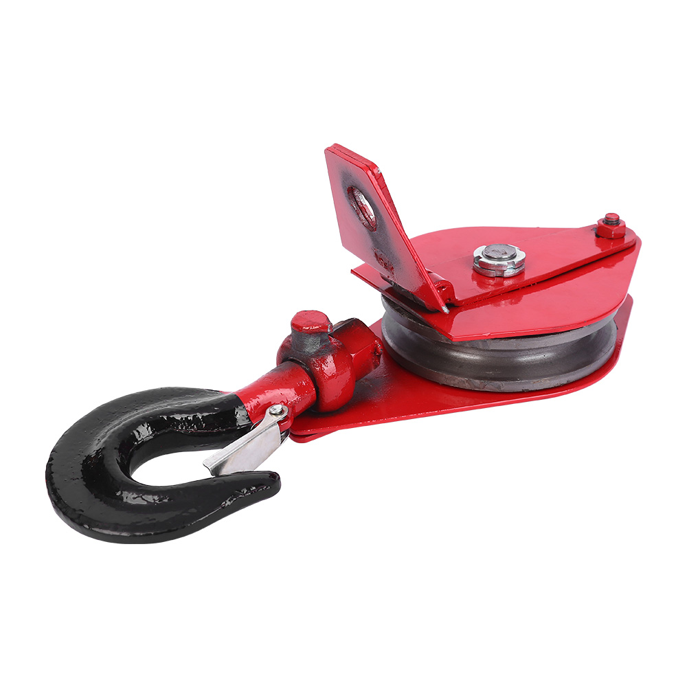 Single Sheave Lifting Pulley Block, Hook/Eye Type Heavy Duty Crane Snatch Block for Construction Hoist Wire Rope Lifting - Image 3