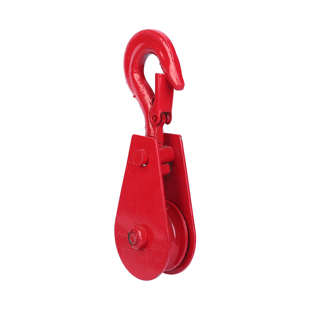 Single Sheave Lifting Pulley Block, Hook/Eye Type Heavy Duty Crane Snatch Block for Construction Hoist Wire Rope Lifting - Image 6