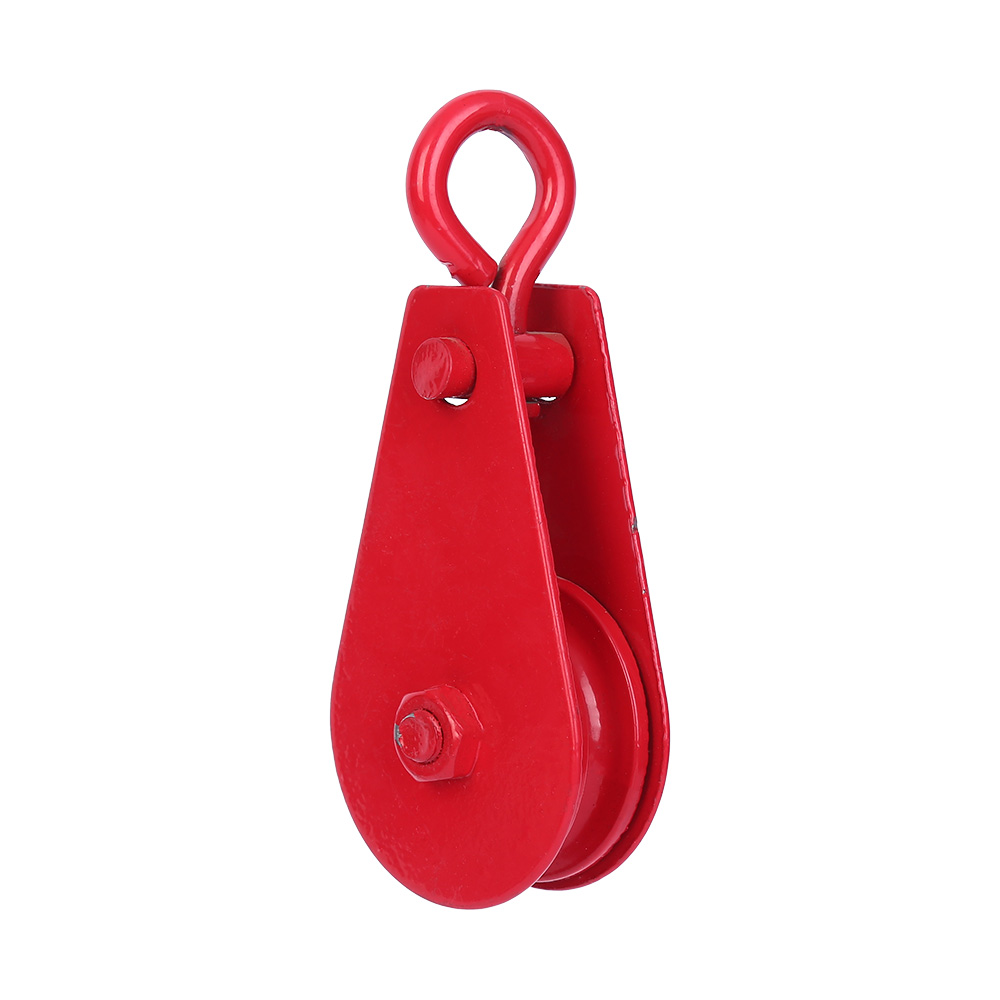 Single Sheave Lifting Pulley Block, Hook/Eye Type Heavy Duty Crane Snatch Block for Construction Hoist Wire Rope Lifting - Image 7