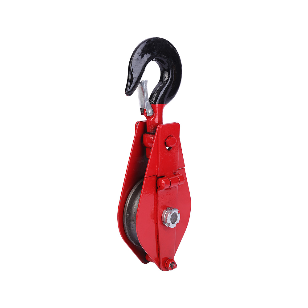 Single Sheave Lifting Pulley Block, Hook/Eye Type Heavy Duty Crane Snatch Block for Construction Hoist Wire Rope Lifting - Image 2