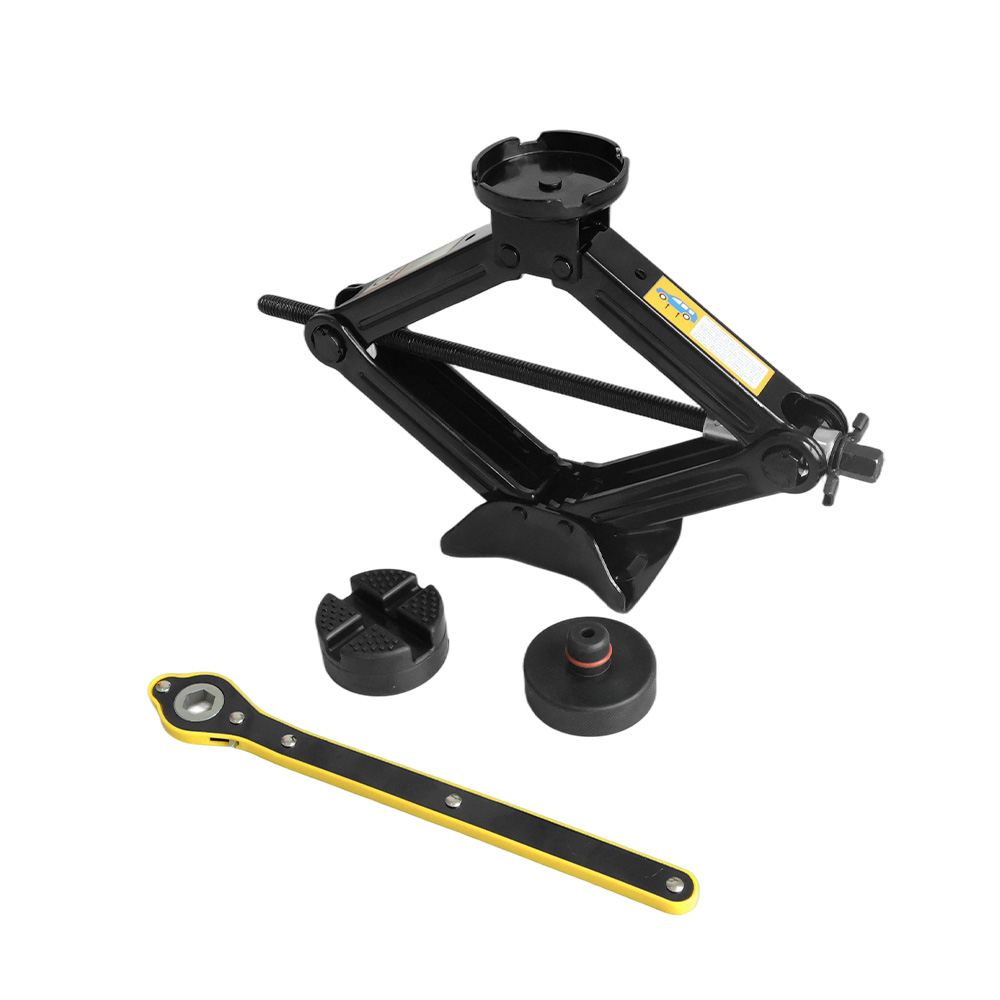 Heavy Duty Scissor Car Jack Kit with Labor Saving Ratchet Wrench & 2 Rubber Pads - Image 4