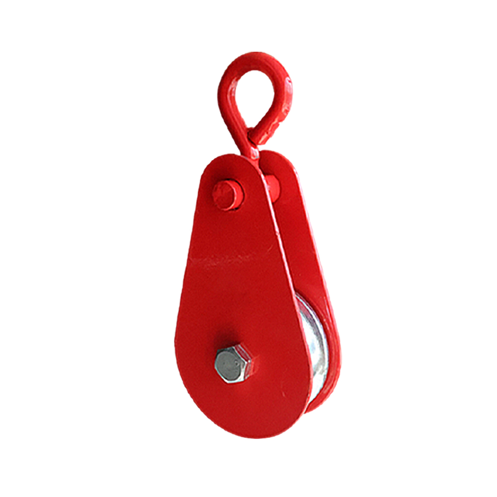Single Sheave Lifting Pulley Block, Hook/Eye Type Heavy Duty Crane Snatch Block for Construction Hoist Wire Rope Lifting - Image 8