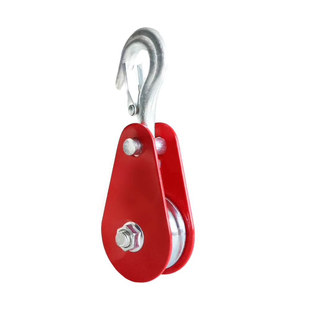 Single Sheave Lifting Pulley Block, Hook/Eye Type Heavy Duty Crane Snatch Block for Construction Hoist Wire Rope Lifting - Image 9