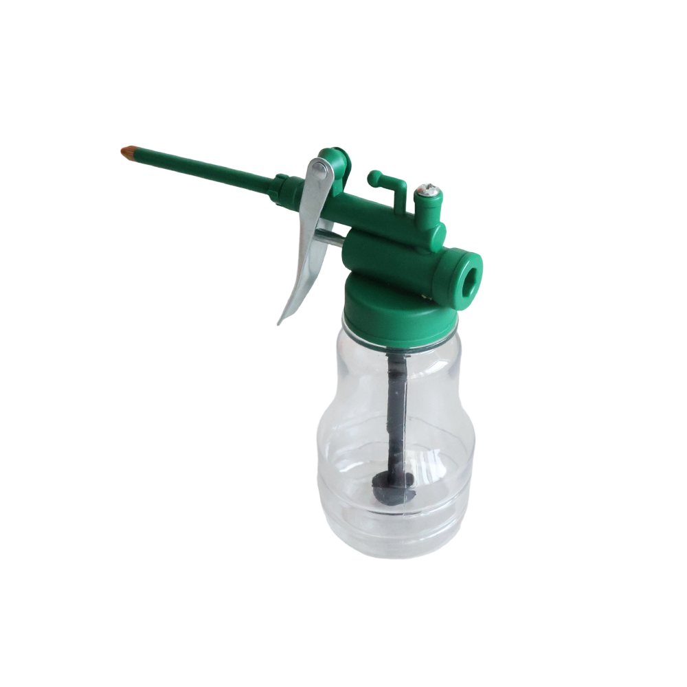 Hand Pressure Oil Can, Metal Transparent Oil Lubricator with Flexible Straight Spout, Manual Oil Dispenser for Machinery Car Maintenance - Image 7