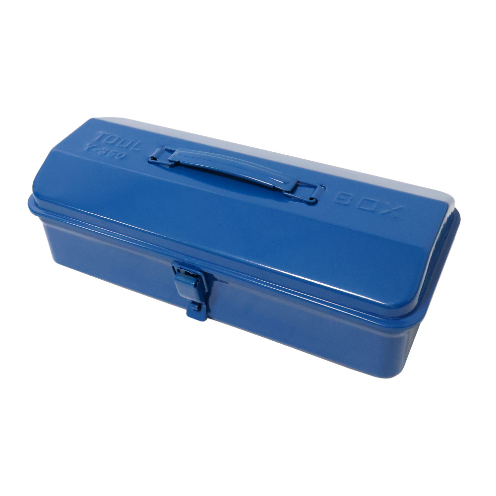 Portable Metal Tool Storage Box, Blue Iron Tool Case with Handle & Latches, Multi Size Hardware Organizer Box. - Image 3