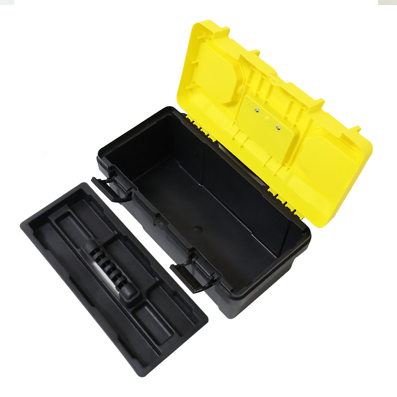 Plastic Tool Storage Box with Top Small Parts Compartments, Portable Hardware Tool Case with Double Latches & Handle. - Image 3