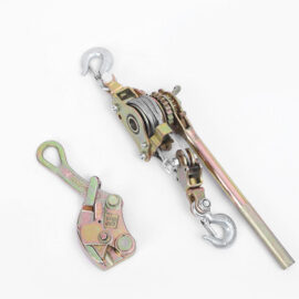 Multi-function Hand Cable Puller with Two Hooks, Galvanized Steel Wire Rope Gripper, Tightening Pulling Tool