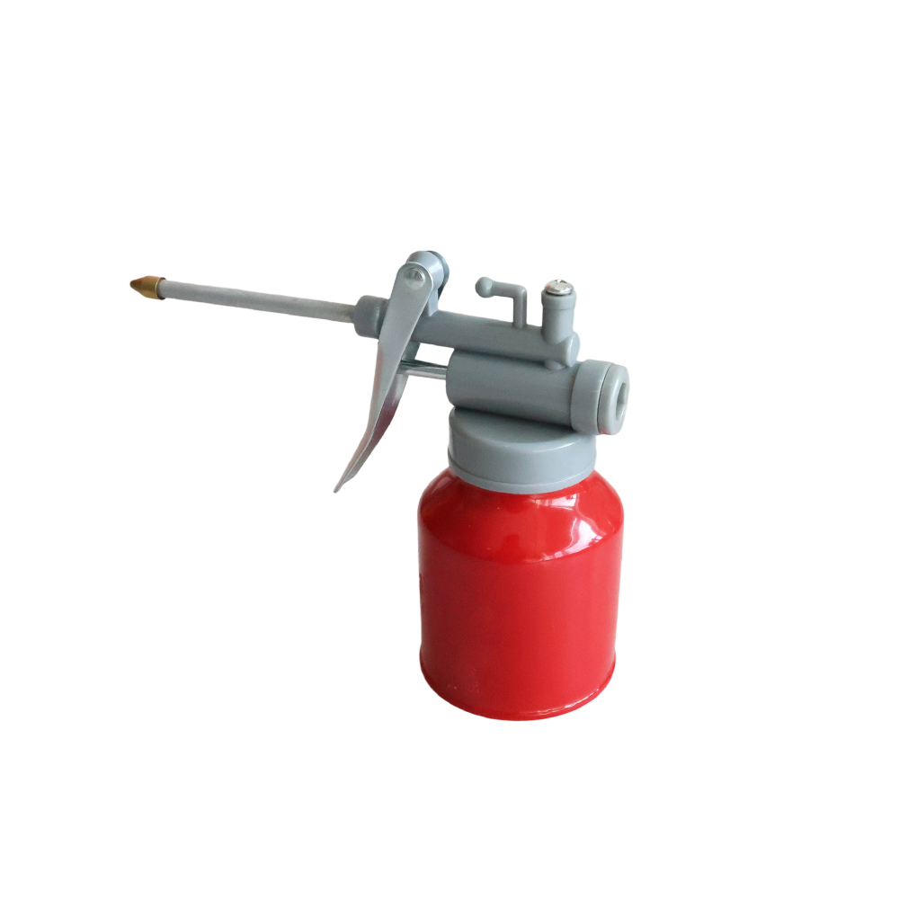 Hand Pressure Oil Can, Metal Transparent Oil Lubricator with Flexible Straight Spout, Manual Oil Dispenser for Machinery Car Maintenance - Image 6