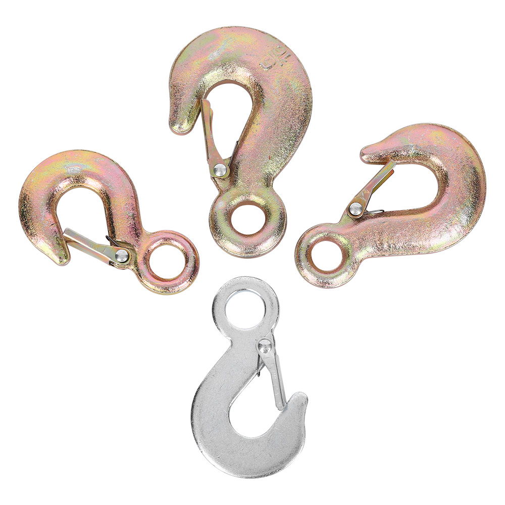 Eye Lifting Hook with Safety Latch, Heavy Duty Cargo Lifting Grab Hook for Crane Rigging - Image 3