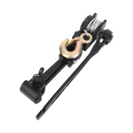 Black Painted Heavy Duty Cable Puller, Ratchet Wire Rope Tightener with Safety Hook, Manual Tension Pulling Tool