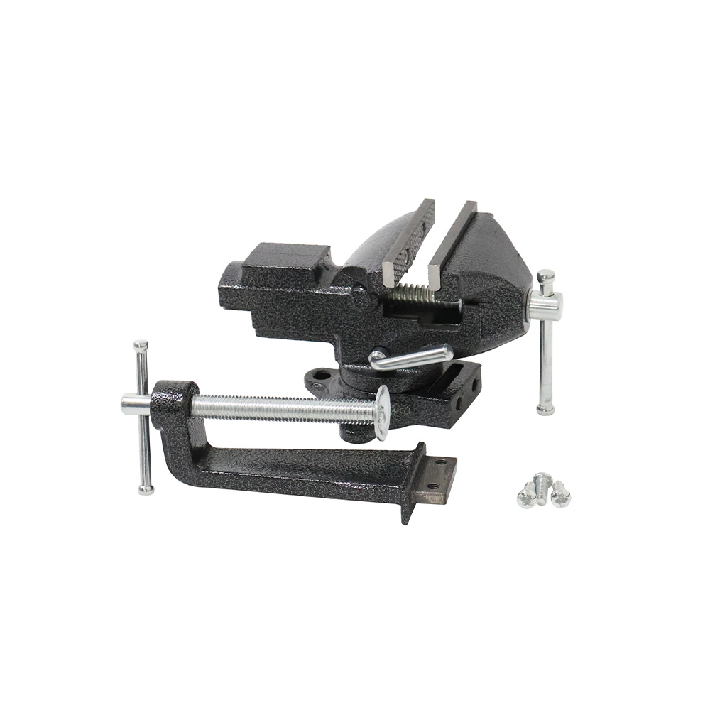 360° Swivel Table Vise, Portable Clamp-on Bench Vice with Anvil, Cast Iron Mini Workbench Vise for DIY Craft Repair - Image 6