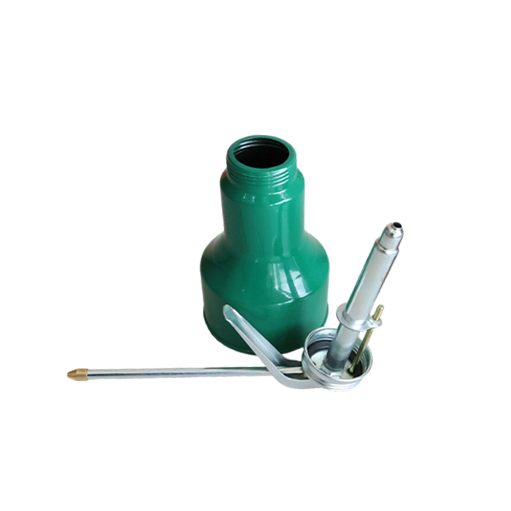 Hand Pressure Oil Can, Metal Transparent Oil Lubricator with Flexible Straight Spout, Manual Oil Dispenser for Machinery Car Maintenance - Image 5