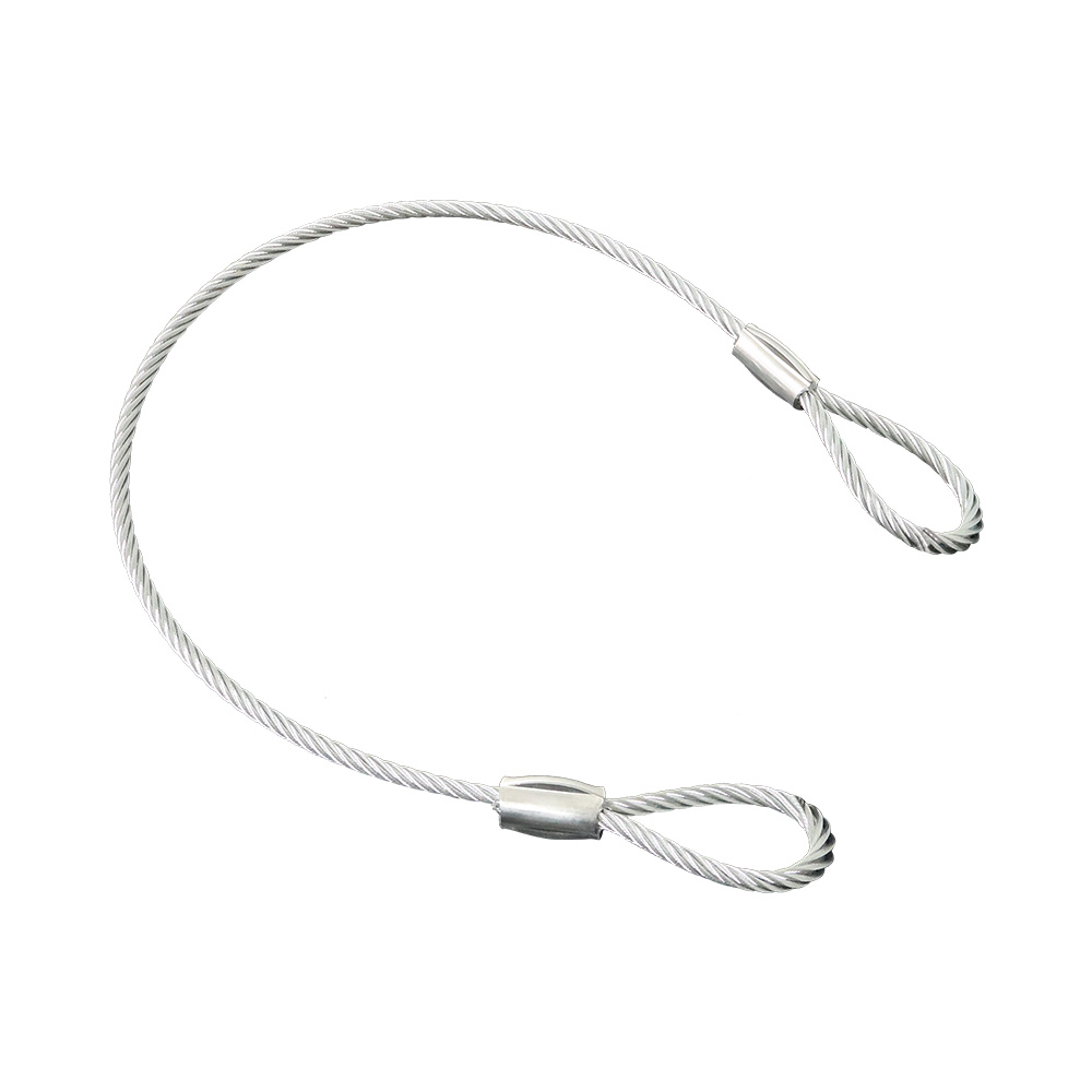 Galvanized Steel Wire Rope Sling with Safety Latch Hook, Cargo Lifting Tow Cable for Trailer Hoist - Image 6