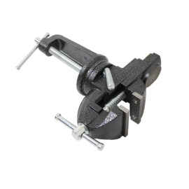 360° Swivel Table Vise, Portable Clamp-on Bench Vice with Anvil, Cast Iron Mini Workbench Vise for DIY Craft Repair