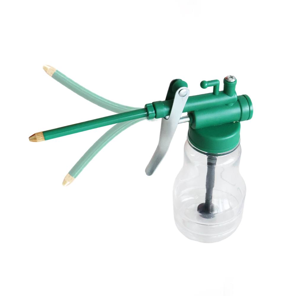 Hand Pressure Oil Can, Metal Transparent Oil Lubricator with Flexible Straight Spout, Manual Oil Dispenser for Machinery Car Maintenance - Image 8