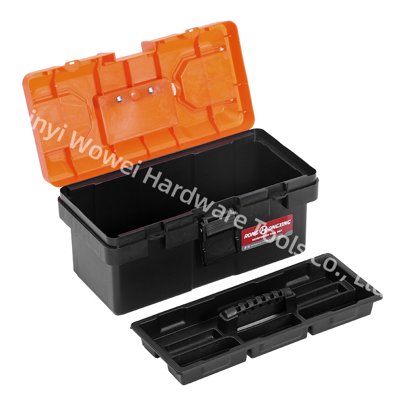 Plastic Tool Storage Box with Top Small Parts Compartments, Portable Hardware Tool Case with Double Latches & Handle. - Image 6