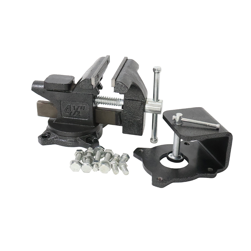 360° Swivel Table Vise, Portable Clamp-on Bench Vice with Anvil, Cast Iron Mini Workbench Vise for DIY Craft Repair - Image 2