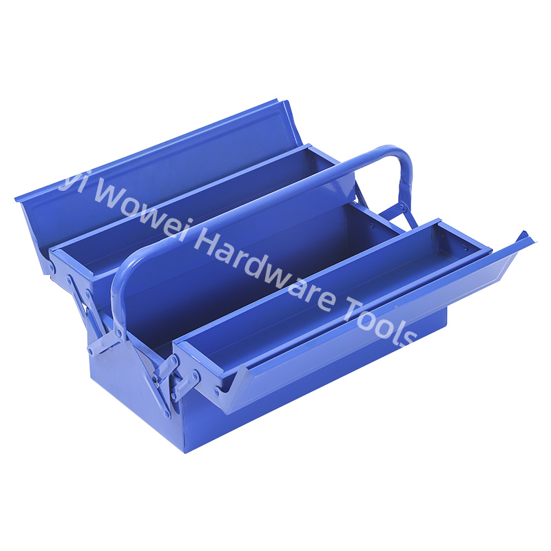 Multi-layer Cantilever Metal Tool Box, Single Layer Iron Tool Storage Case, Foldable Tray Hardware Tool Box with Carry Handle. - Image 5
