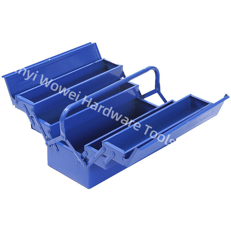 Multi-layer Cantilever Metal Tool Box, Single Layer Iron Tool Storage Case, Foldable Tray Hardware Tool Box with Carry Handle. - Image 7