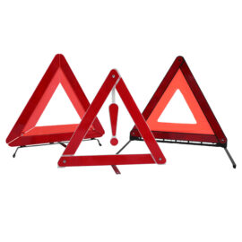 Car Emergency Warning Triangle Reflective Safety Breakdown Warning Sign, Foldable Road Hazard Triangle for Vehicle Roadside Breakdown