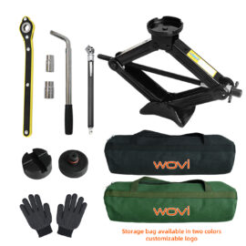 2-Ton Car Scissor Jack Emergency Tire Repair Tool Kit with Storage Bag, Logo Customizable