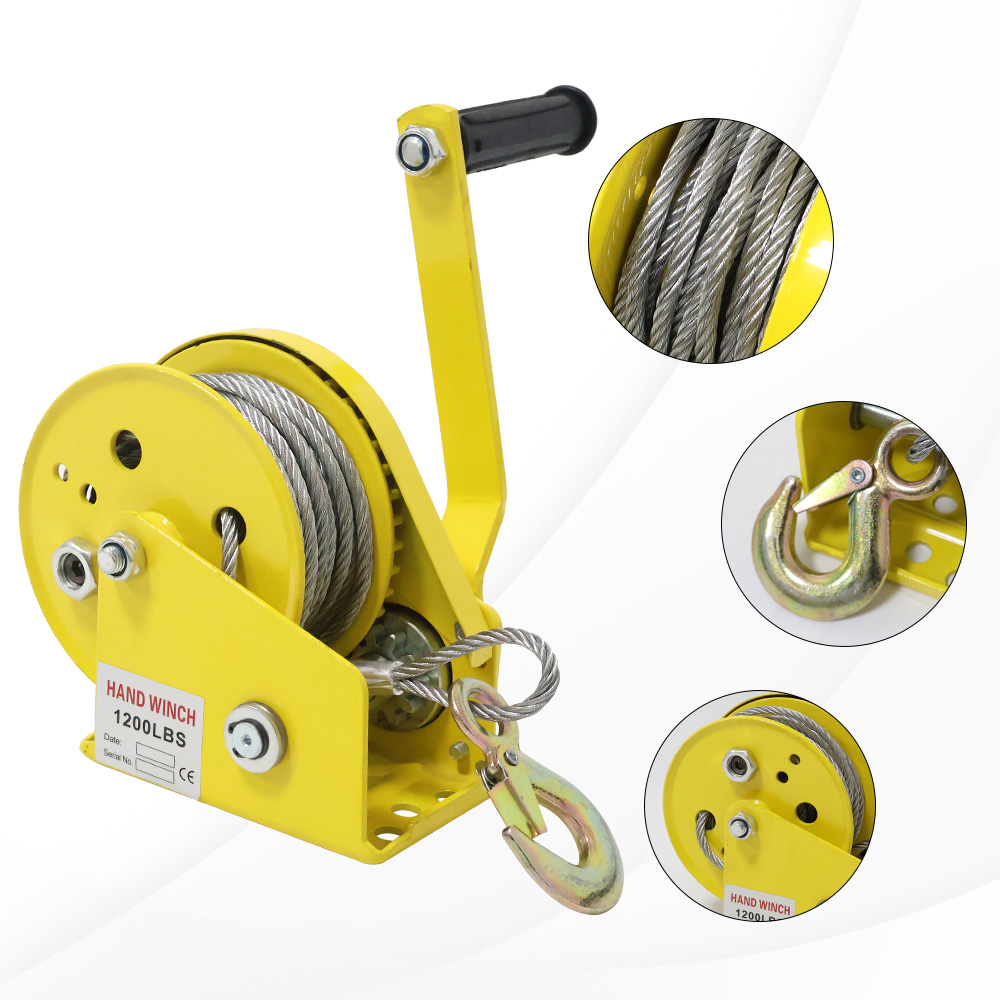 Bidirectional self-locking hand-operated winch with wire rope manual winch traction winch - Image 2