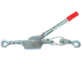 White Zinc Plated Hand Power Puller Ratchet Wire Rope Tightener Double Hook Cable Puller, OEM Customizable